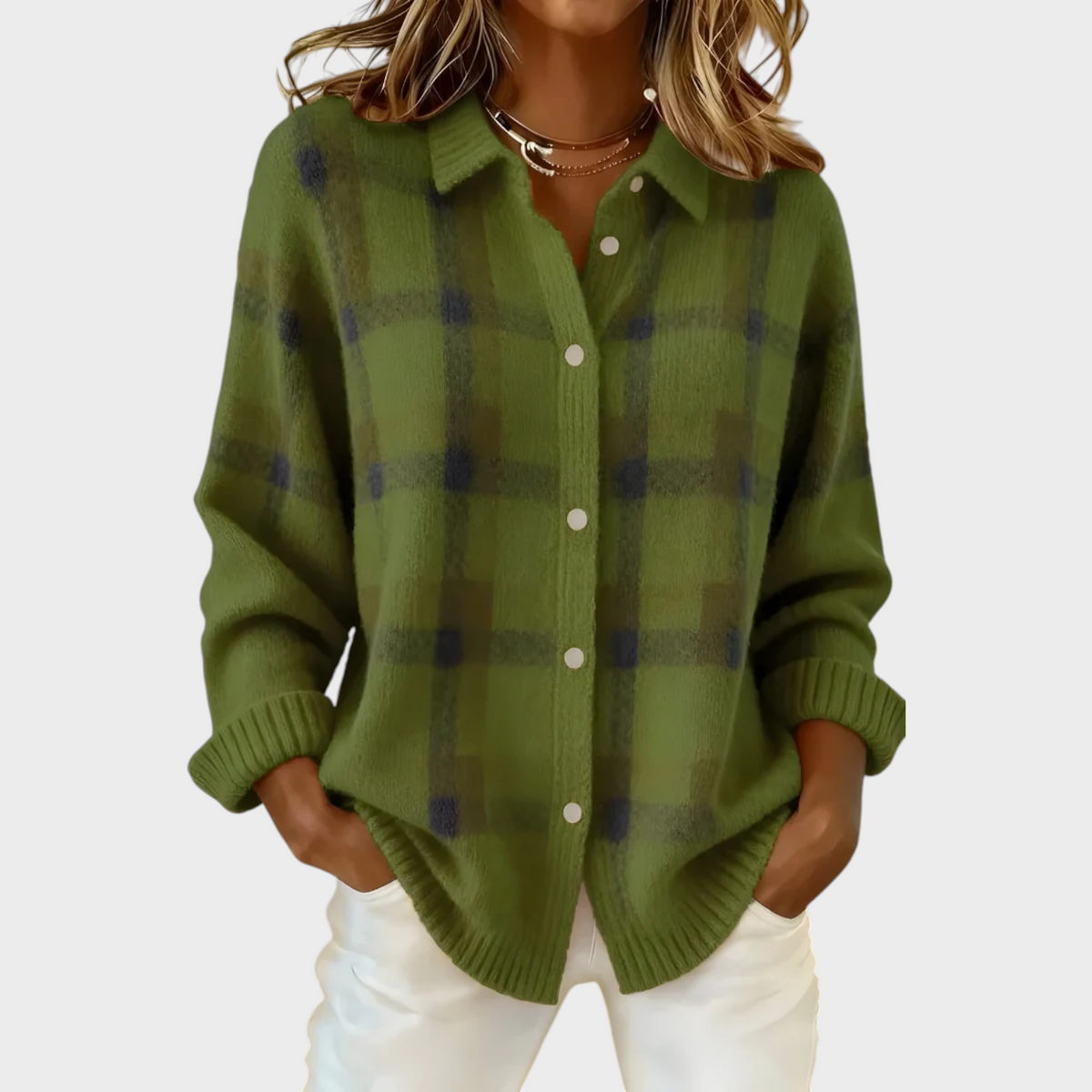Kamila | Kardigan w kratę