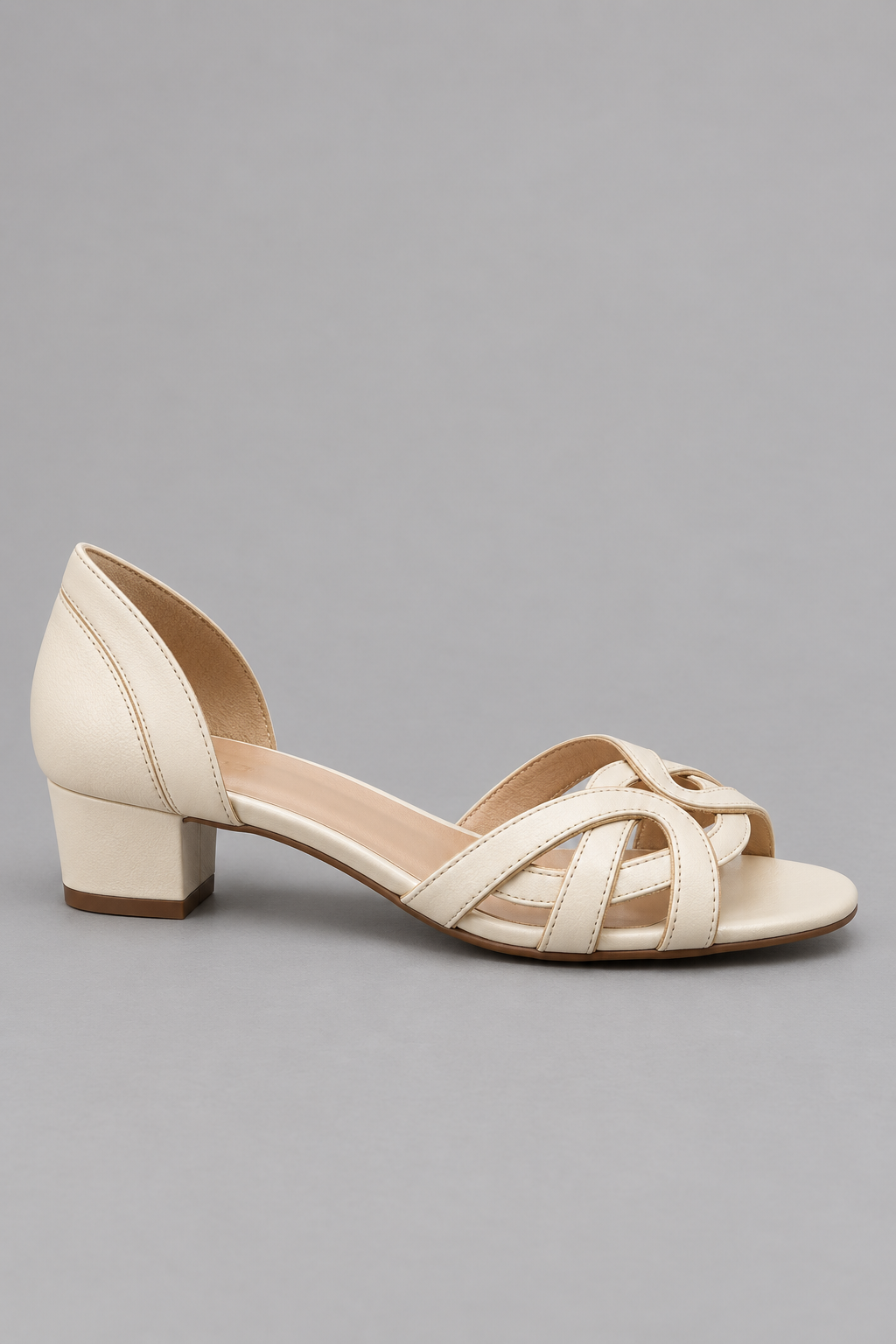 Anna | Eleganckie kremowe plecione sandały